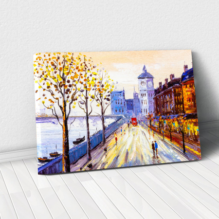 Picturi - Tablou Canvas - Street view of London