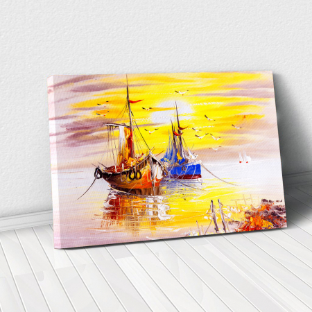 Picturi - Tablou Canvas - Sunset in Venice