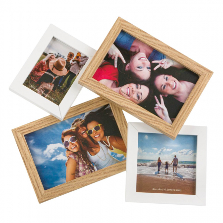 Decor de mobila - Rama foto cu 4 spatii pentru fotografii - 31.5x29cm