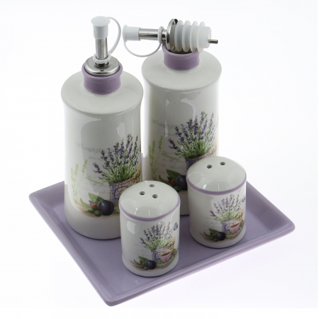 Recipiente pentru bucătărie+ suport , ceramică, set 5 bucăți [1]