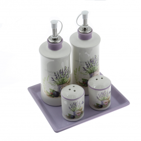 Recipiente pentru bucătărie+ suport , ceramică, set 5 bucăți [0]