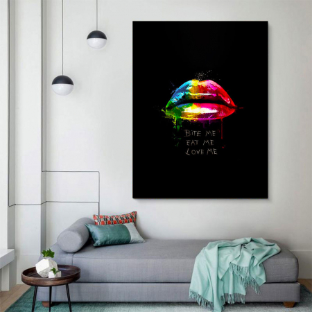Tablou Canvas - Rainbow lips [3]