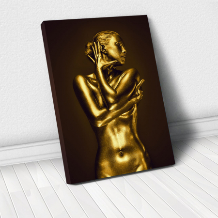 Style - Tablou Canvas - Golden Nude Pose 1