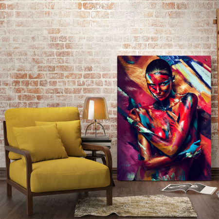 Tablou Canvas - Paint stripes sensual [1]