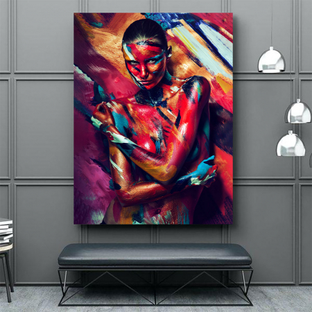 Tablou Canvas - Paint stripes sensual [3]