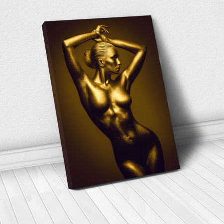 Style - Tablou Canvas - Golden Nude Pose 5