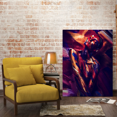 Tablou Canvas - Paint Stripes Pose [1]