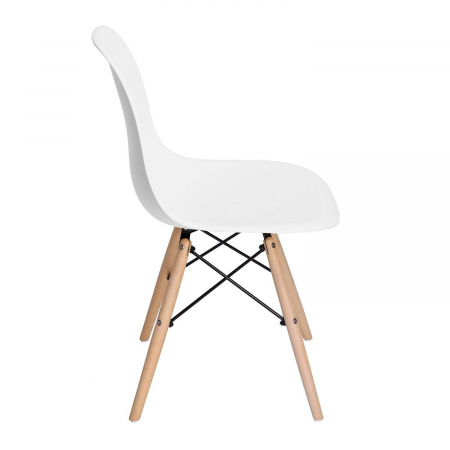 Scaun din lemn natur alb [1]