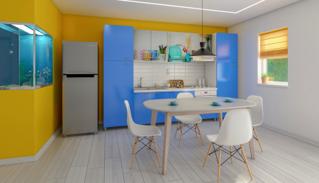 Scaun din lemn natur alb [6]