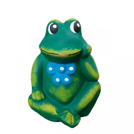 Decoratiuni și ornamente - Statuetă broască cu papion, decorațiune grădină, ceramică,29 cm