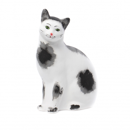 Decoratiuni și ornamente - Statuetă pisică,decorațiune grădină,ceramică,H 42 cm