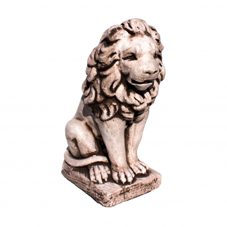 Decoratiuni și ornamente - Statuie Leu, decorațiune grădină, beton, 22 x 18 x 43 cm
