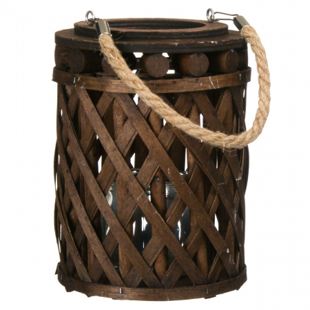 Decorațiuni pentru Gradină - Suport din Rattan,Lampă de grădină, pentru lumânări,16x21 cm