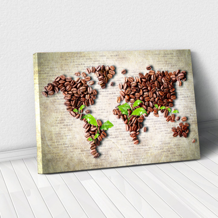 Tablou Canvas - Coffee beans world [0]