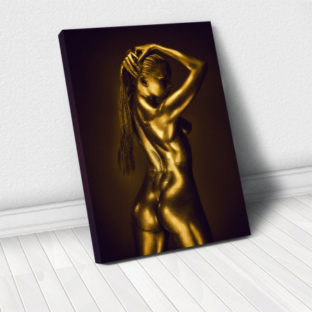 Style - Tablou Canvas - Golden Nude Pose 2