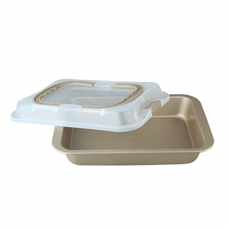 Tava cu capac pentru copt, Berlinger Haus, dreptunghiulara, otel carbon, 36.5 x 24.5 x 5.5 cm [1]