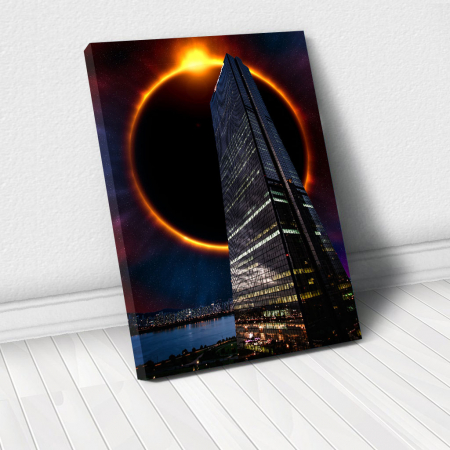 Urban - Tablou Canvas - Skyline eclipse