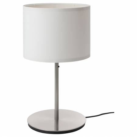 Corpuri de Iluminat - Veioză Dora, albă, cu bază metalică - 41cm