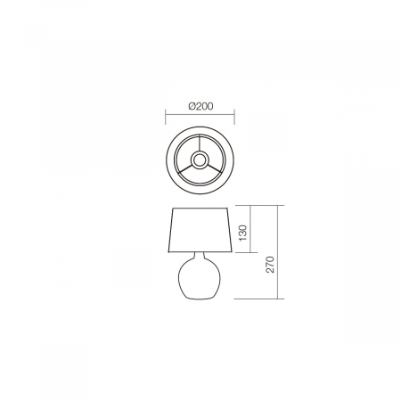 Veioză Home, 1 x E14, bej + alb [1]