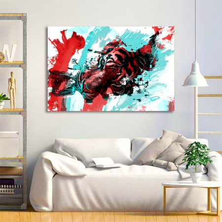 Tablou Canvas - Tiger splash [3]