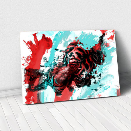 Decor Interior - Tablou Canvas - Tiger splash