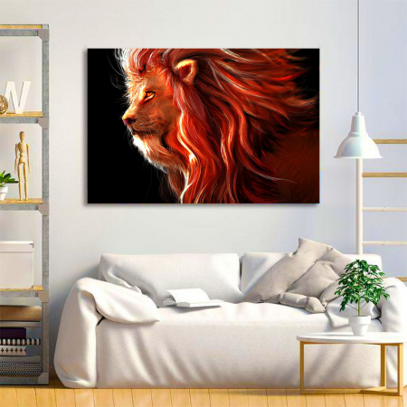 Tablou Canvas - Lion creativ [1]