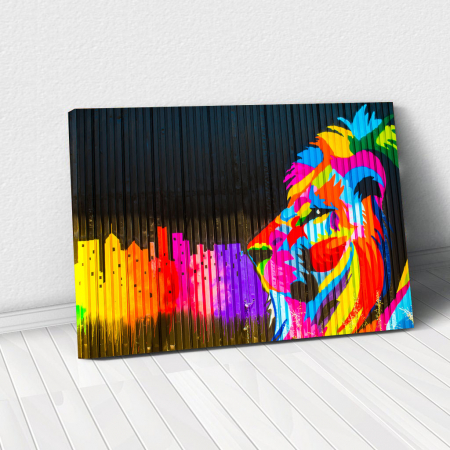 Decor de perete - Tablou Canvas - Graffiti lion