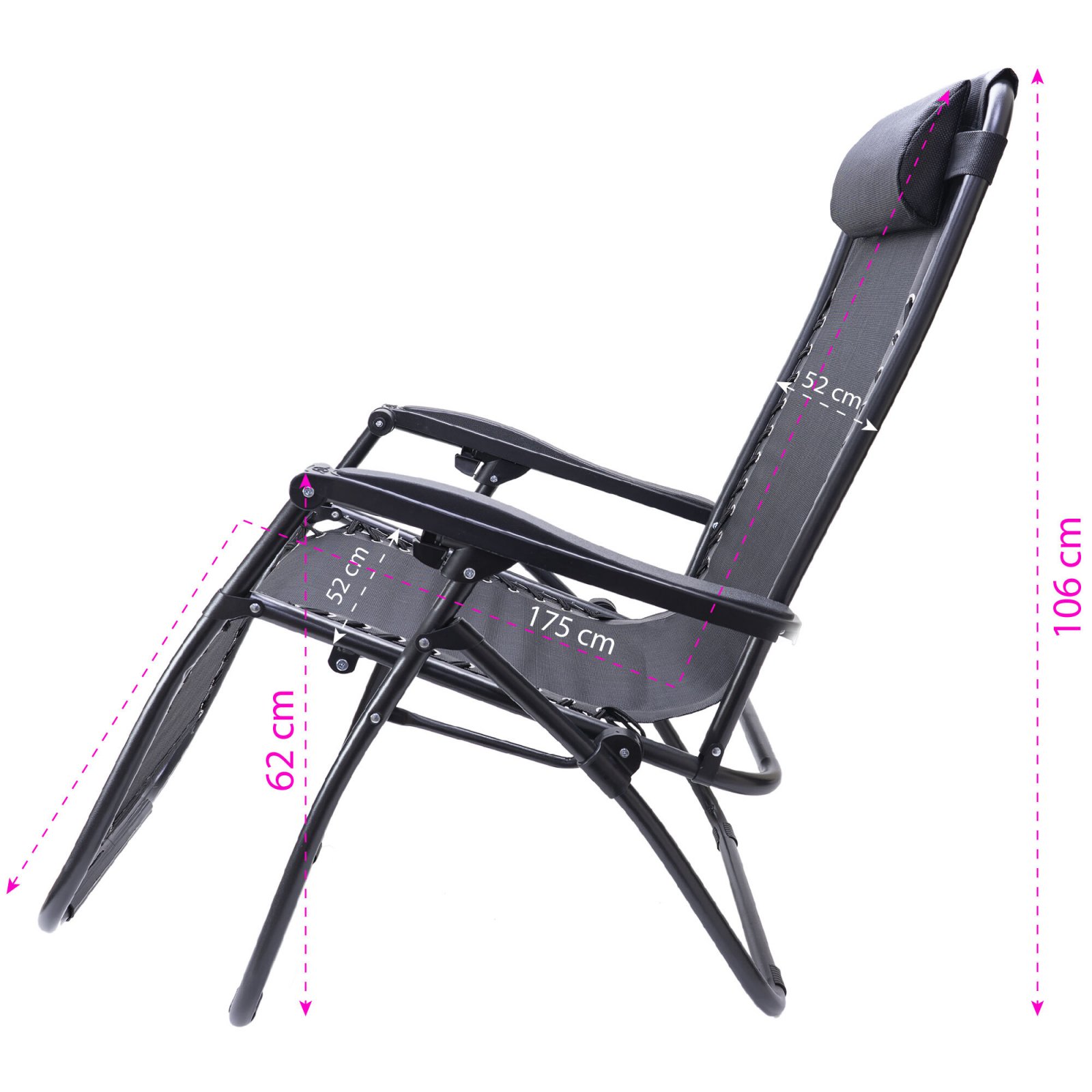 skirt Get used to picture Sezlong PNI Relax scaun pliabil si reglabil, cu tetiera, pentru gradina,  piscina sau terasa
