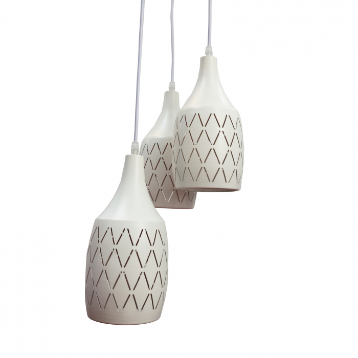 Lustra 3 Pendule E27 KORA WH [2]