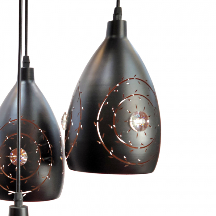 Lustra 3 Pendule E27 SONA BK [2]