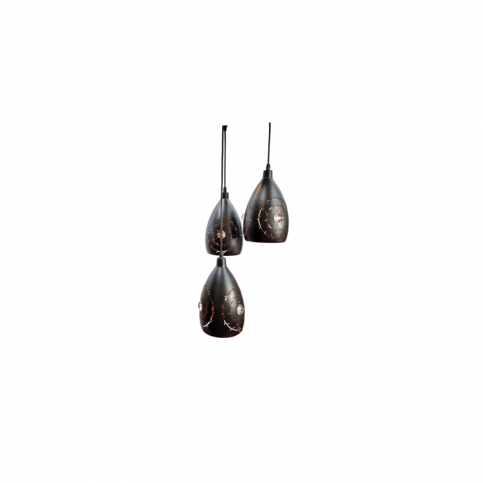 Lustra 3 Pendule E27 SONA BK [4]