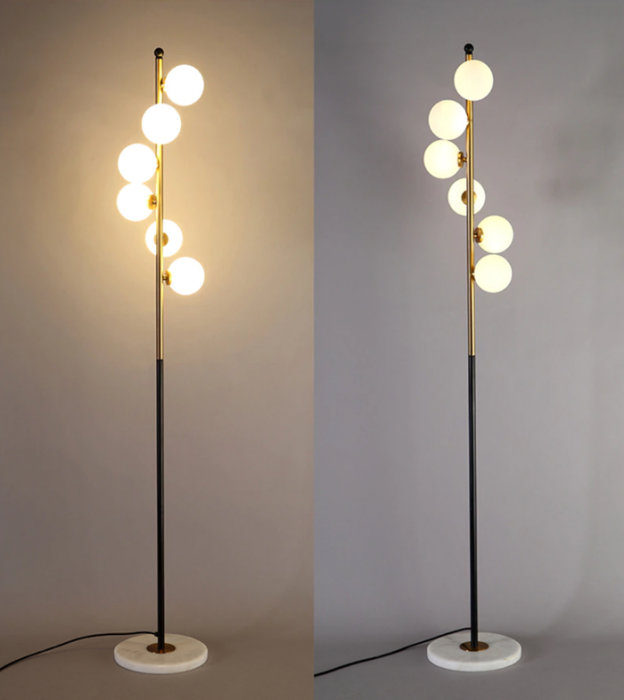 Lampadar LED Gold Globes TVER [3]