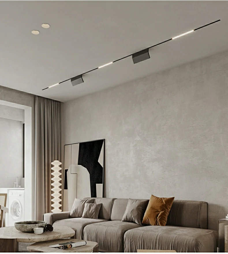 Banda LED Pliabila Sina Magnetica, Lumina Neutra, Incastrata, 6W, Negru [4]