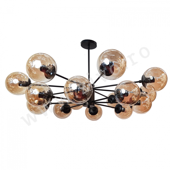 Lustra 16 Brate GLOB AMBER 16xE27 HENDERSON LX [2]