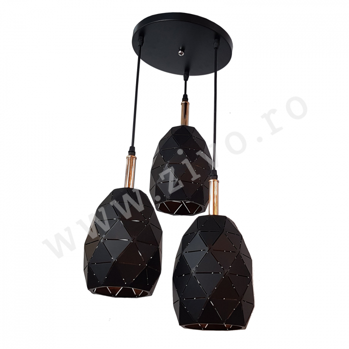 Lustra 3 Pendule E27 KRAFT BK [2]