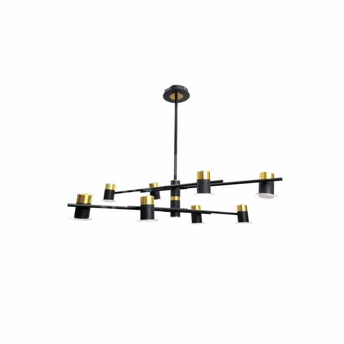 Lustra LED 8 Spoturi Reglabile Lumina 180 grade KRUF [4]