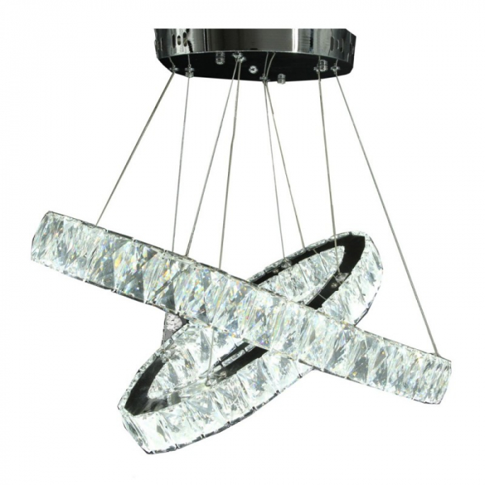 Lustra LED 36W Cristal 2 Segmente Ovale [2]