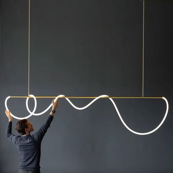 Lustra LED GOLD DALI 120W 3 tipuri de lumina 1.5M [2]