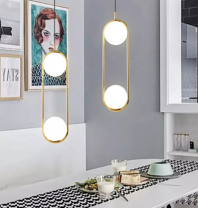 Lustra LED Gold Globe BRAVI TWIN [2]