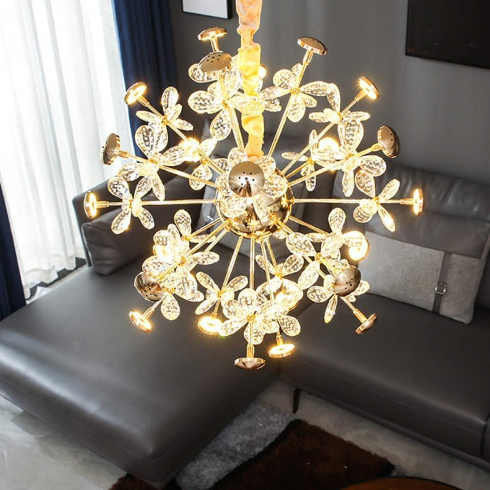 Lustra LED HERTA, 90W, GOLD, 3 LUMINI [4]