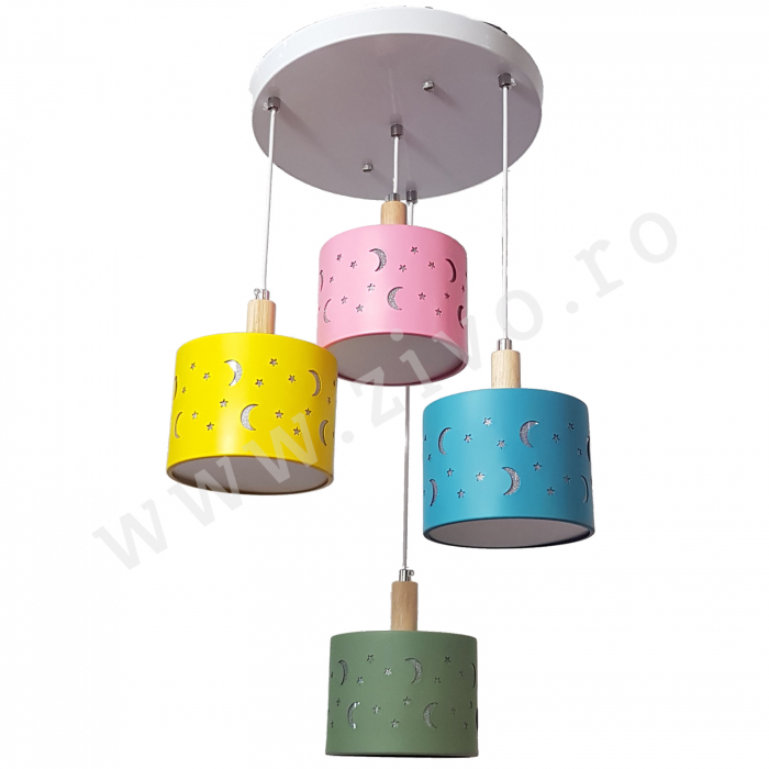 Lustra LED 4 Pendule MOON MILA [2]