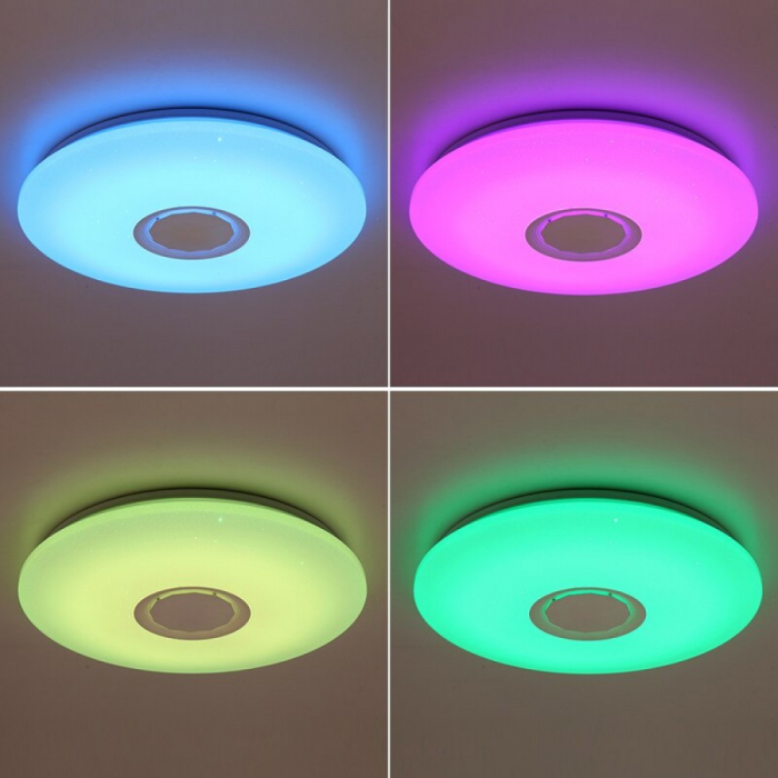 Plafoniera LED SMART cu muzica, Ø390, 30W, RGB+W [2]