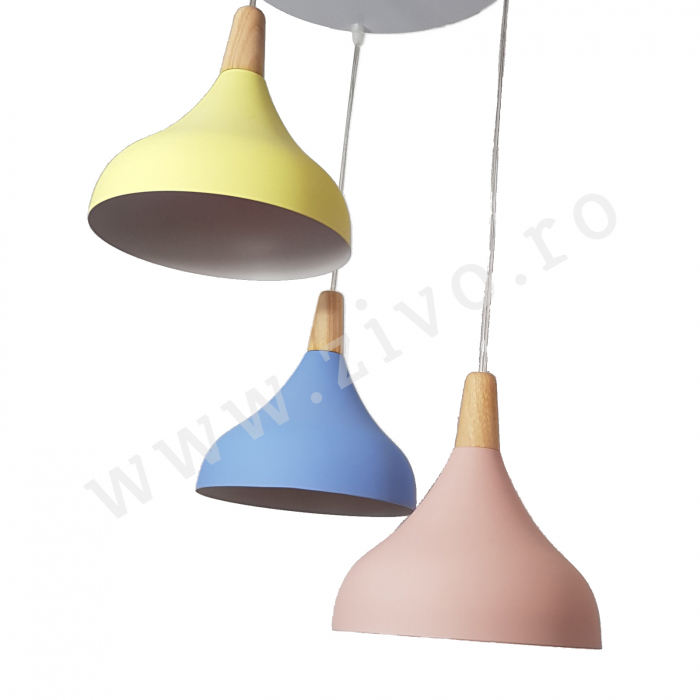 Pastel Lustra 3 Pendule 3xE27 LED NORDIC [2]