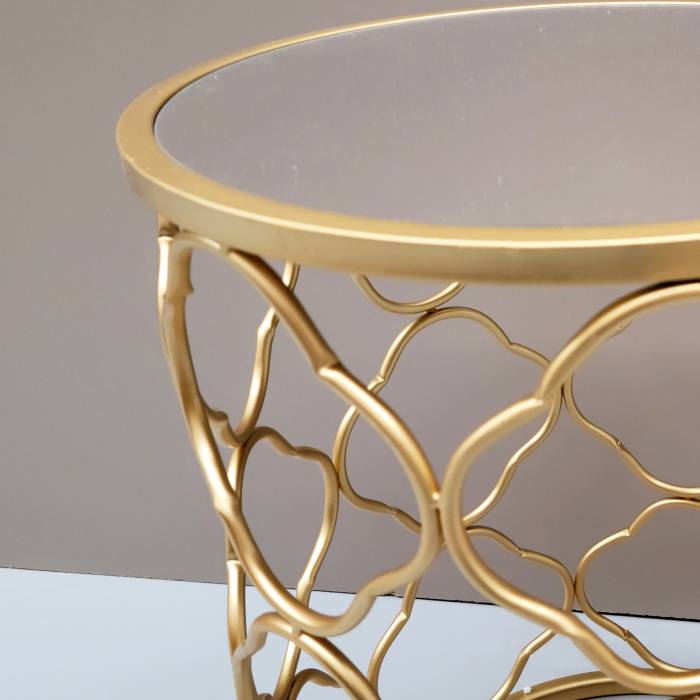 Masuta Decorativa Rotunda Aurie, Baza Oglinda AURIU WEXFORD [2]