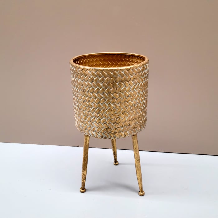 Ornament Ghiveci Auriu Motive Orientale ARKLOW [5]