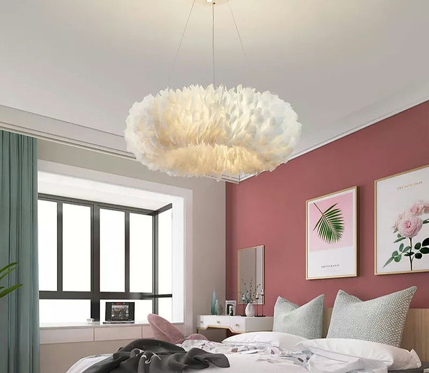 Pendul E27 Gold AMBRIZ Feathers XL [3]