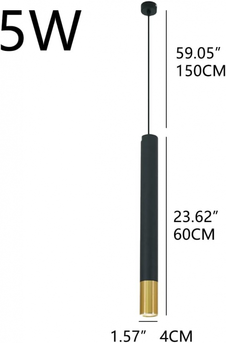 Pendul LED Devonport Black Gold [3]