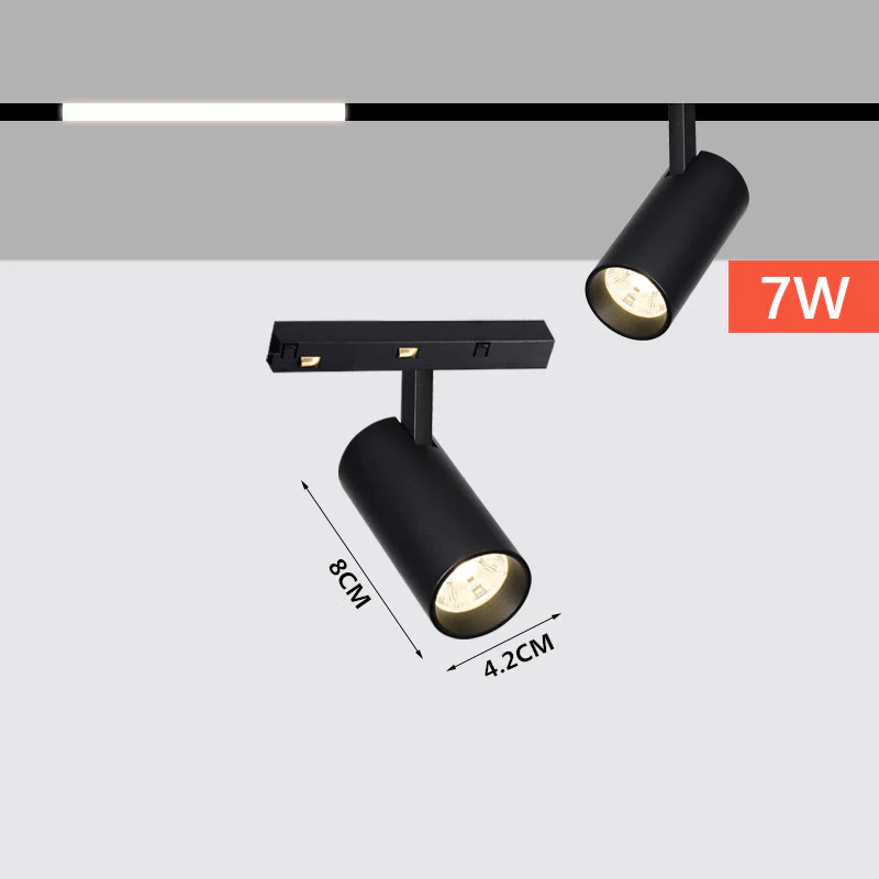Proiector LED Sina Magnetica, Lumina Calda, Reglabil, 7W, Negru [4]