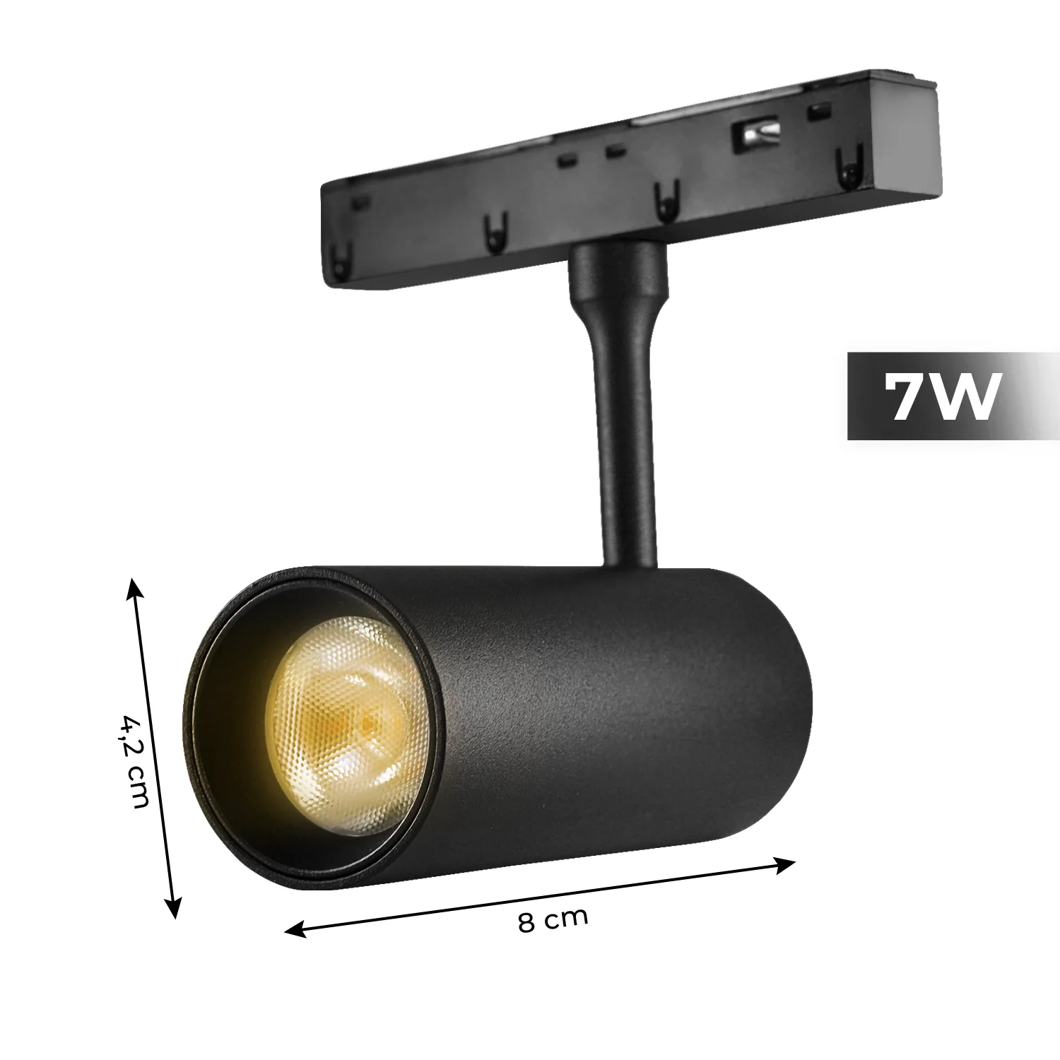 Proiector LED Sina Magnetica, Lumina Calda, Reglabil, 7W, Negru [3]