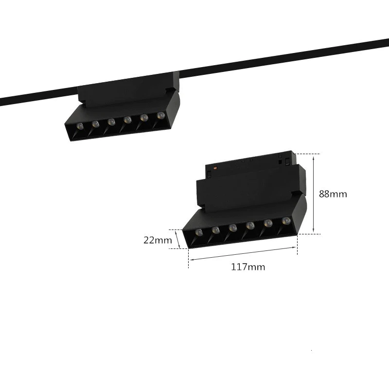 Proiector Pliabil LED Sina Magnetica, Lumina Calda, 6W, Negru [2]
